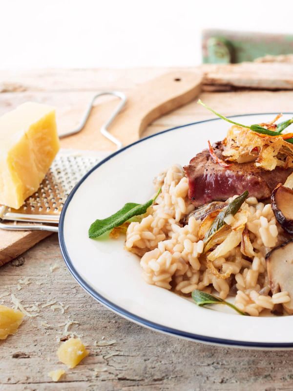 Risotto aux bolets et foie de veau 